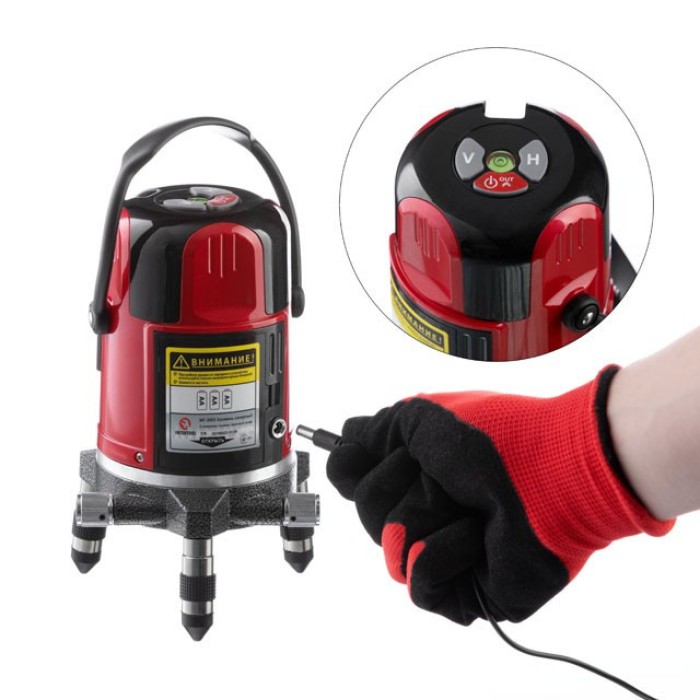 Рівень лазерний 2 лазерні головки, червоний лазер INTERTOOL МТ-3003