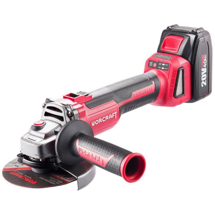 Акумуляторна безщіткова шліфмашина кутова Worcraft CAG-S20LIBH-125 (без акумулятора та ЗУ)