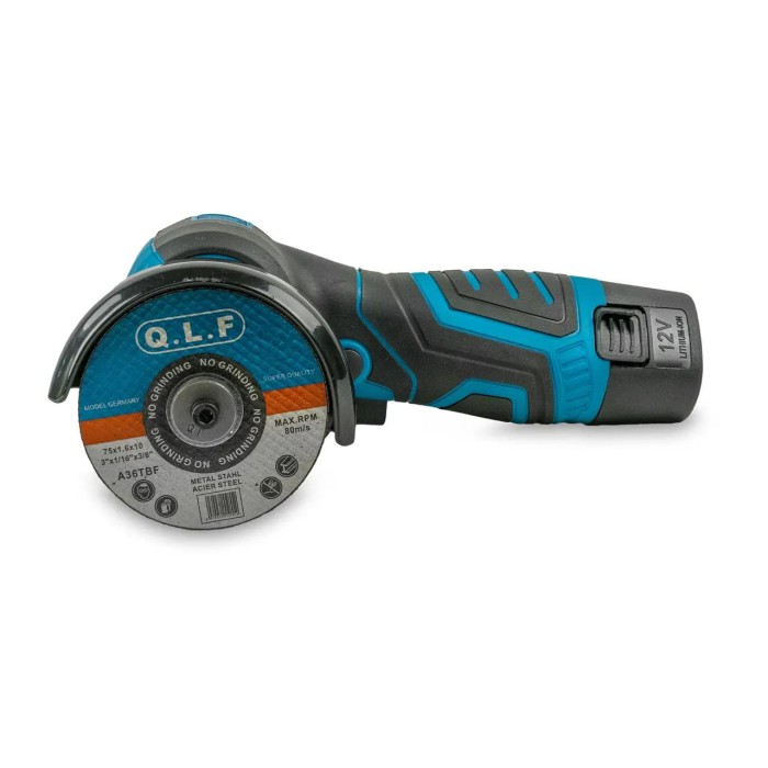 Акумуляторна міні-болгарка KRAISSMANN 751 AWS 12/2, 12 В, 6500 об/хв, диск 75 мм, 2 АКБ, кейс