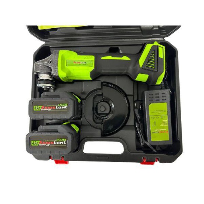 Акумуляторна кутова безщіткова шліфувальна машина (болгарка) Assistant МШУ 125/20 БЩ (2 АКБ 20В, 4 А*год, кейс) Акумуляторна кутова безщіткова шліфувальна машина (болгарка) Assistant МШУ 125/20 БЩ (2 АКБ 20В, 4 А*год, кейс)