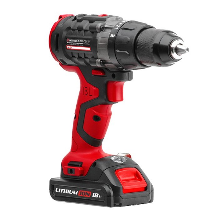 Дриль-шуруповерт акумуляторна INTERTOOL WT-0331 c бесщеточным двигуном Li-Ion 18В Дриль-шуруповерт акумуляторна INTERTOOL WT-0331 c бесщеточным двигуном Li-Ion 18В