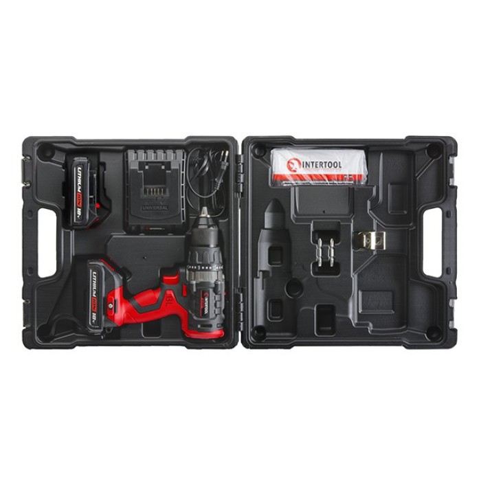 Дриль-шуруповерт акумуляторна INTERTOOL WT-0331 c бесщеточным двигуном Li-Ion 18В Дриль-шуруповерт акумуляторна INTERTOOL WT-0331 c бесщеточным двигуном Li-Ion 18В