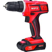 Дриль - шуруповерт акумуляторна MPT MCDT1626.B2 PROFI, 16V, Li-ion,1.5 Ач, 2 шв. 0-10 мм, 2 АКБ, кейс