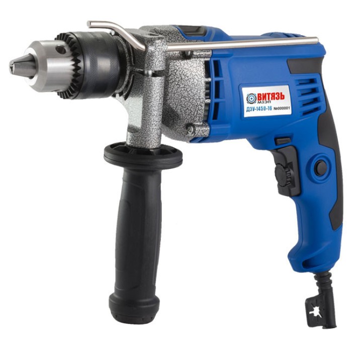 Електродриль ударний Витязь ДЕУ-1450/16, 1450 Вт, високооборотна, мет. корпус редуктора, патрон 16 мм Електродриль ударний Витязь ДЕУ-1450/16, 1450 Вт, високооборотна, мет. корпус редуктора, патрон 16 мм