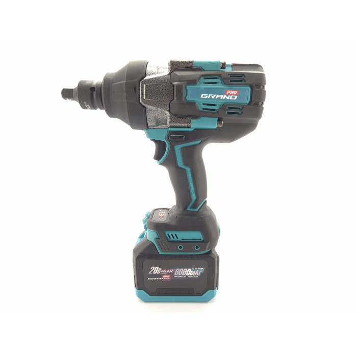 Гайковерт акумуляторний безщітковий Grand АГ-2000UBL, 2000 Нм, 20 В, 6 А/год, 3 швидкості, 3 головки, кейс