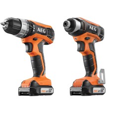 Гайковерт ударный AEG BSS12G3 + Шуруповерт-дрель ударный BSB12G3 AEG Li-Ion 12 В, 2 Ач, 2 акк. и зарядное