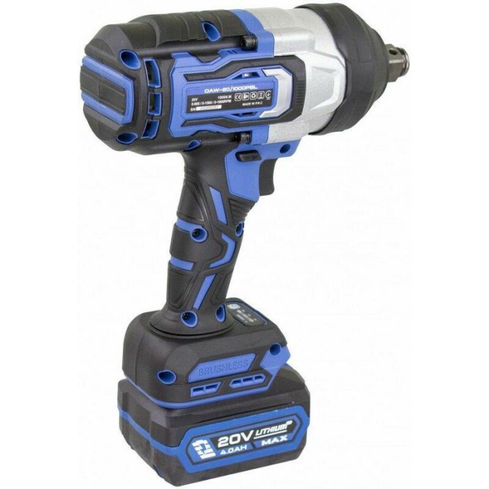 Гайковерт ударный аккумуляторный бесщеточный REDBO OAW-20/1000PBL (20 В, 4 А*ч, 1 АКБ, кейс)