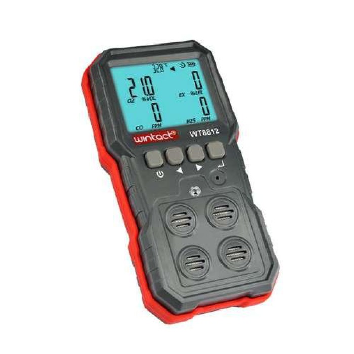 Вимірювач концентрації газів 4-в-1 (кисень (O2), монооксид вуглецю (CO), сірководень (H2S), горючий газ WINTACT WT8812