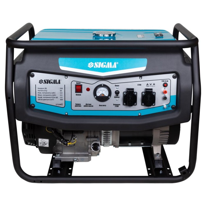 Генератор бензиновий 5.0/5.5 кВт 4-тактний ручний запуск SIGMA (5710461) Генератор бензиновий 5.0/5.5 кВт 4-тактний ручний запуск SIGMA (5710461)