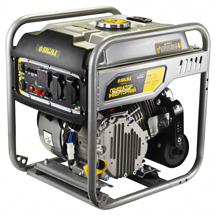 Генератор інверторний бензиновий 2.2/2.5 кВт 7 л 4-тактний ручний запуск SIGMA (5710821)