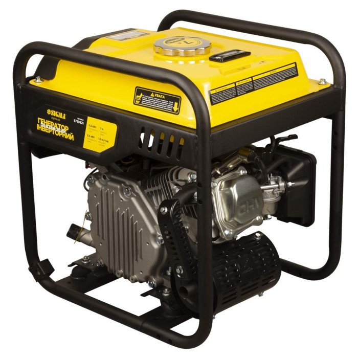 Генератор інверторний бензиновий 2.2/2.5 кВт 7 л 4-тактний ручний запуск SIGMA (5710821)