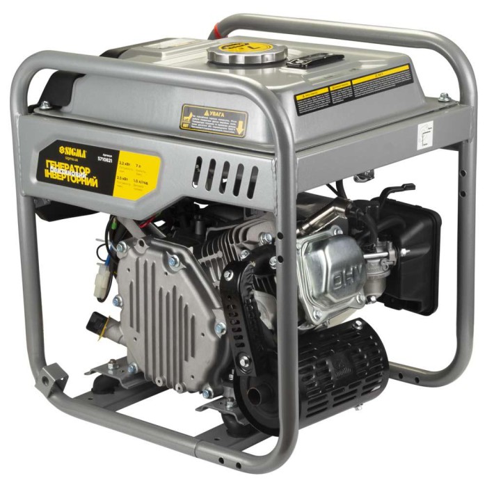 Генератор інверторний бензиновий 2.2/2.5 кВт 7 л 4-тактний ручний запуск SIGMA (5710821)
