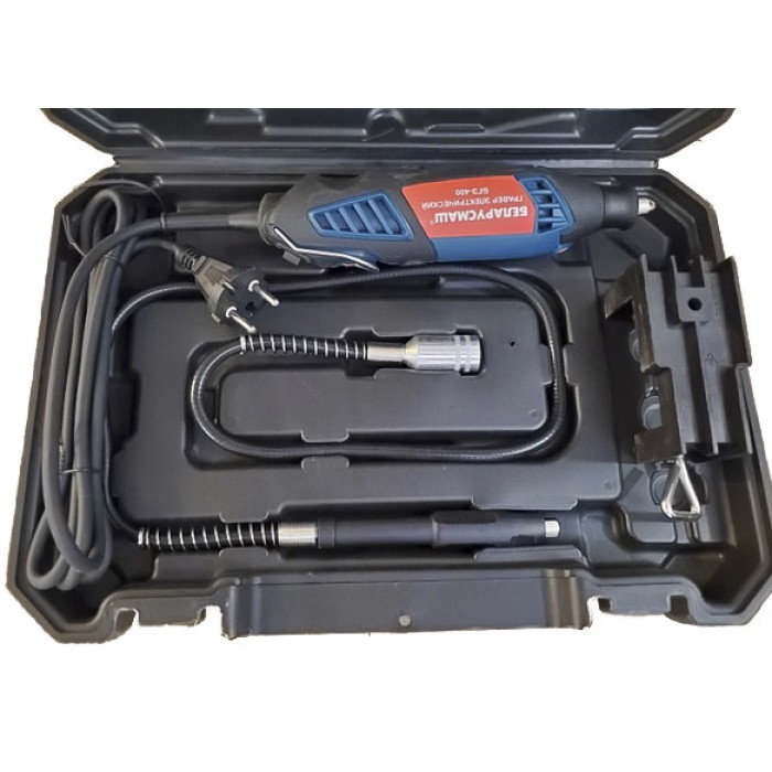 Гравер електричний Беларусмаш БГЭ-400 (гнучкий вал, стійка, набір насадок, кейс)