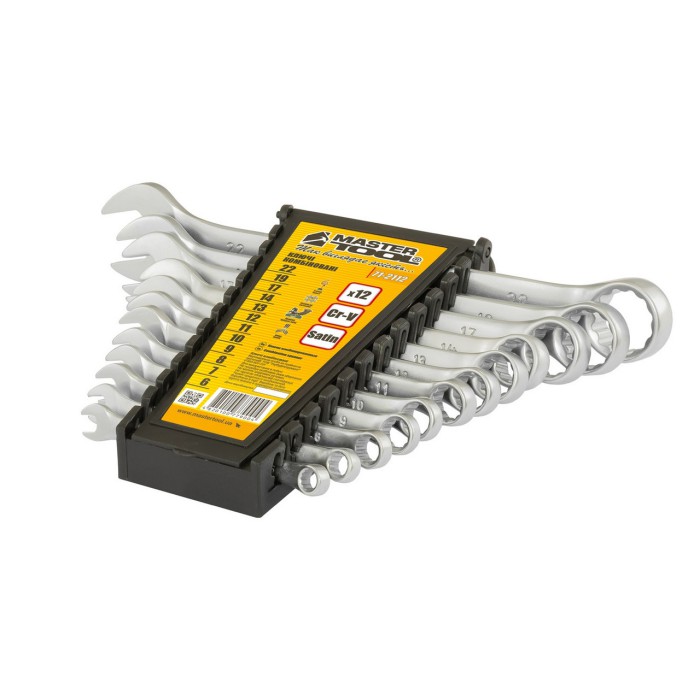 Ключі рожково-накидні MasterTool 71-2112, набір 12 шт (6-14,17,19,22) Ключі рожково-накидні MasterTool 71-2112, набір 12 шт (6-14,17,19,22)