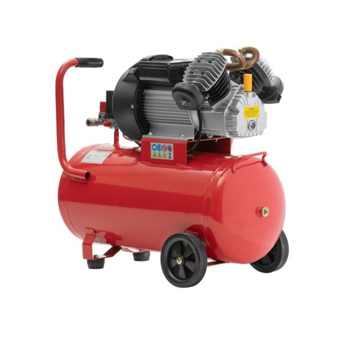 Компресор INTERTOOL PT-0007, 50 л, 3 кВт, 220 В, 8 атм, 420 л/хв, 2 циліндра