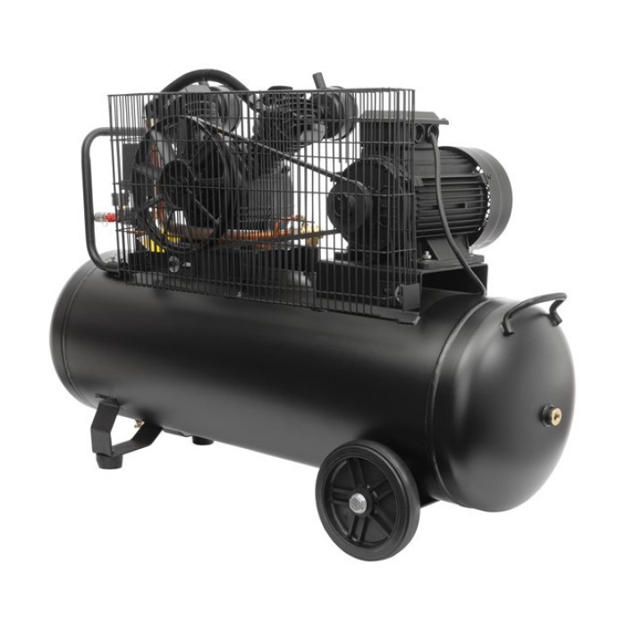 Компрессор INTERTOOL PT-0013, 100 л, 3 кВт, 380 В, 8 атм, 500 л/мин, 2 цилиндра