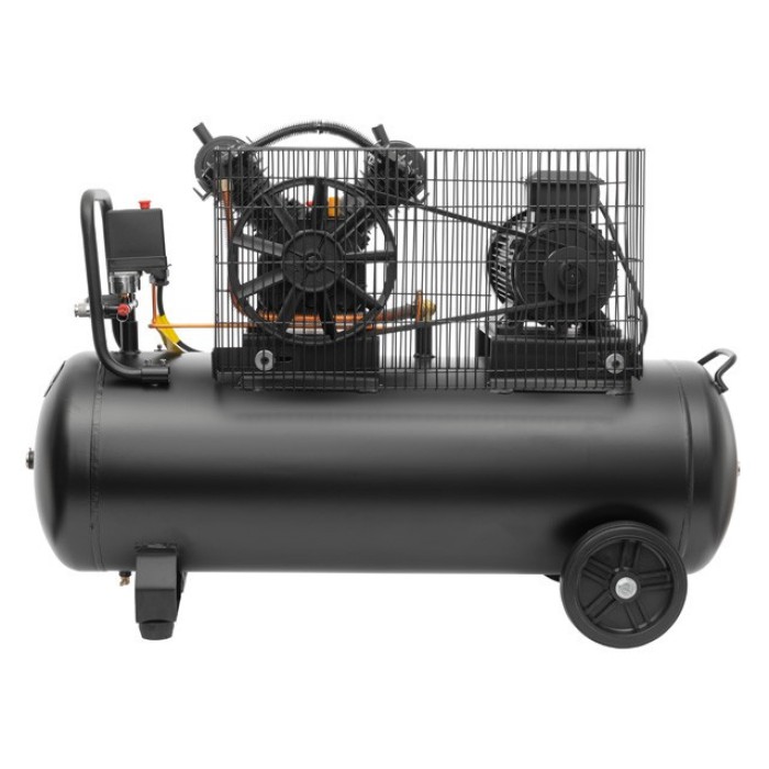 Компрессор INTERTOOL PT-0013, 100 л, 3 кВт, 380 В, 8 атм, 500 л/мин, 2 цилиндра