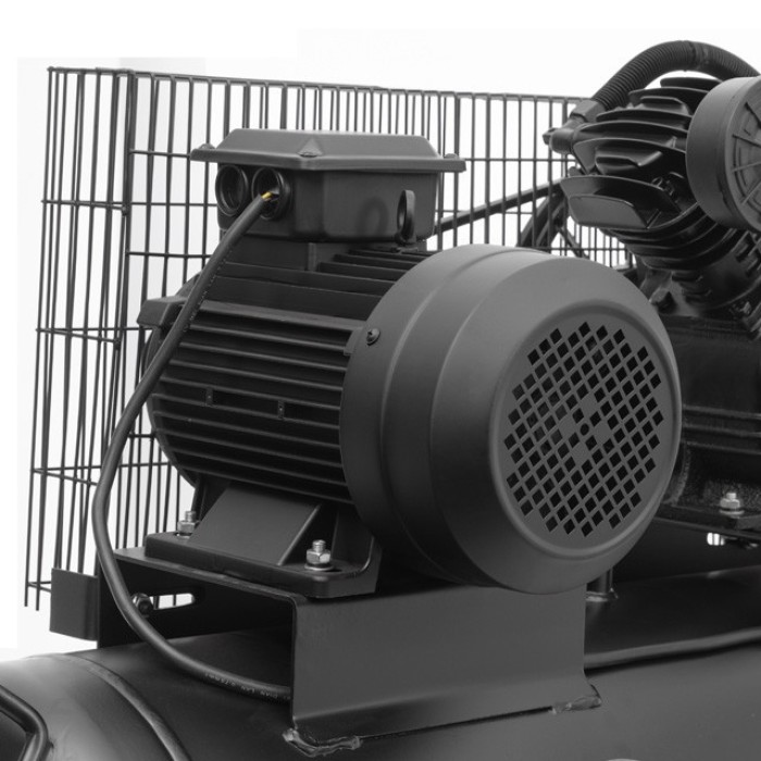 Компрессор INTERTOOL PT-0013, 100 л, 3 кВт, 380 В, 8 атм, 500 л/мин, 2 цилиндра