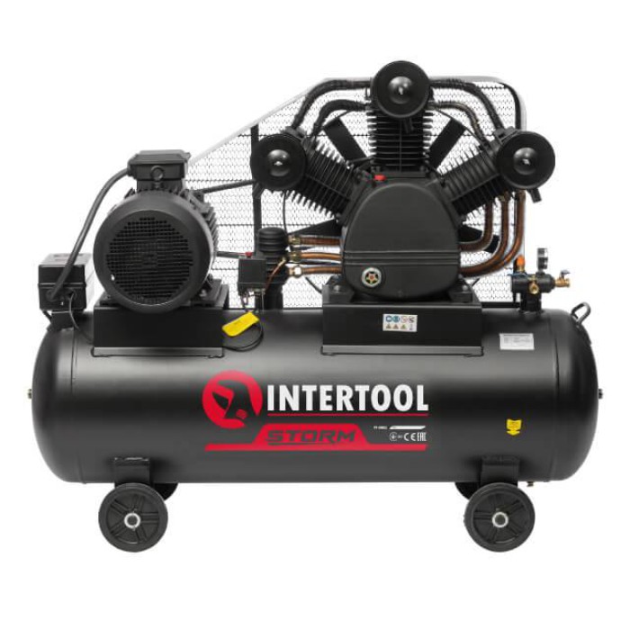 Компресор INTERTOOL PT-0052 300 л, 15 кВт, 380 В, 8 атм, 2000 л/хв. 3 циліндра