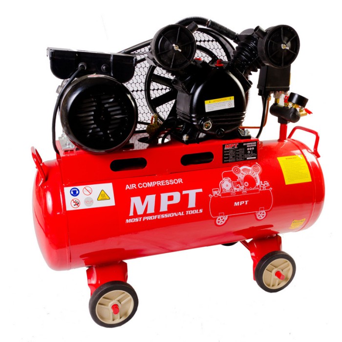 Компресор MPT MAC20503B PROFI, 50 л, 1500 Вт/2 л. с., 1050 об/хв, 170 л/хв, 8 атм, мідна обмотка