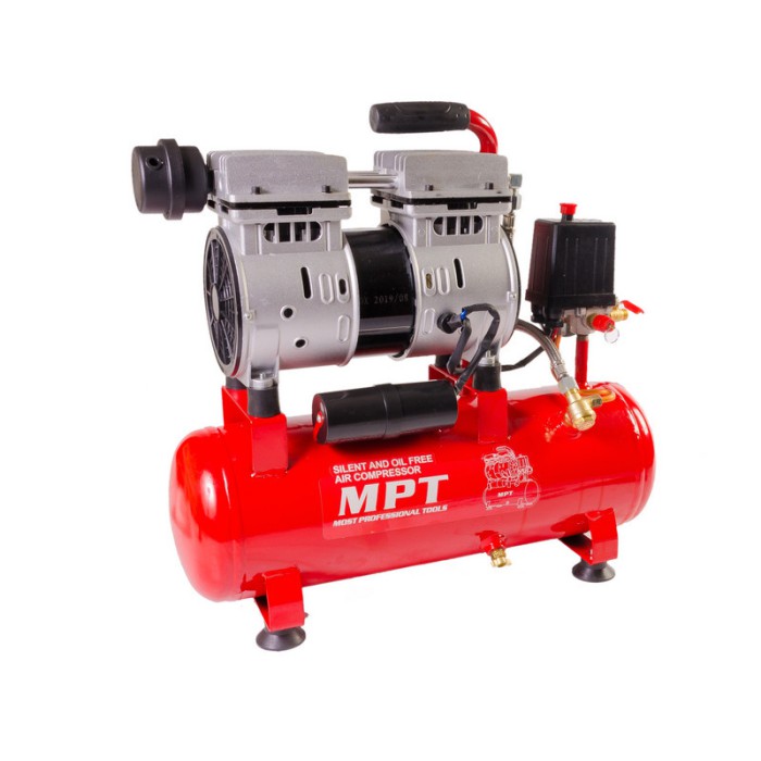 Компресор MPT MAC60103S OIL FREE 10 л, 600 Вт, 1450 об/хв, 7 атм, мідна обмотка, безшумний