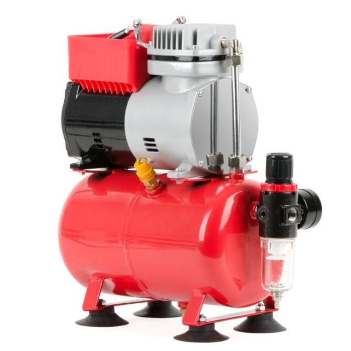 Безмасляний компресор INTERTOOL PT-0001, 3 л, 0.3 кВт, 220 В, 3.2 атм, 50 л/хв