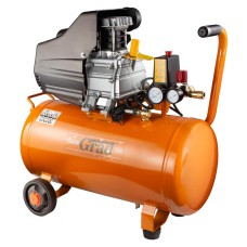 Компресор одноциліндровий 1.5 кВт 198 л/хв 8бар 50 л (2 крани) GRAD (7043565)