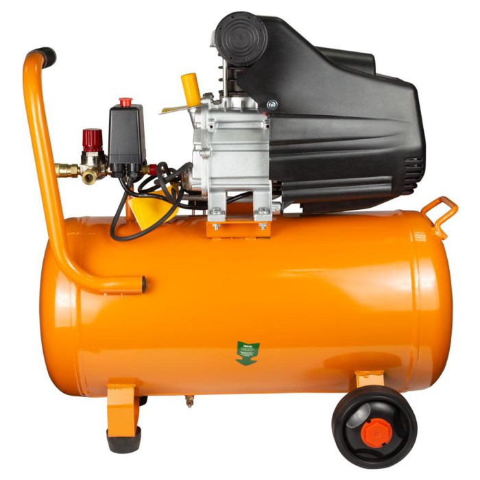 Компресор одноциліндровий 1.5 кВт 198 л/хв 8бар 50 л (2 крани) GRAD (7043565)