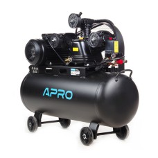 Компресор трициліндровий ремінний OFBD-100X 8Бар 3.0 кВт 530 л/хв 100 л (2 крани) + Олія 0,8 л APRO Компресор трициліндровий ремінний OFBD-100X 8Бар 3.0 кВт 530 л/хв 100 л (2 крани) + Олія 0,8 л APRO