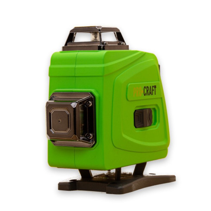 Лазерный уровень PROCRAFT LE-4G, зеленый луч, 16 линий, рабочий диапазон 40 м, магнитный держатель, кейс