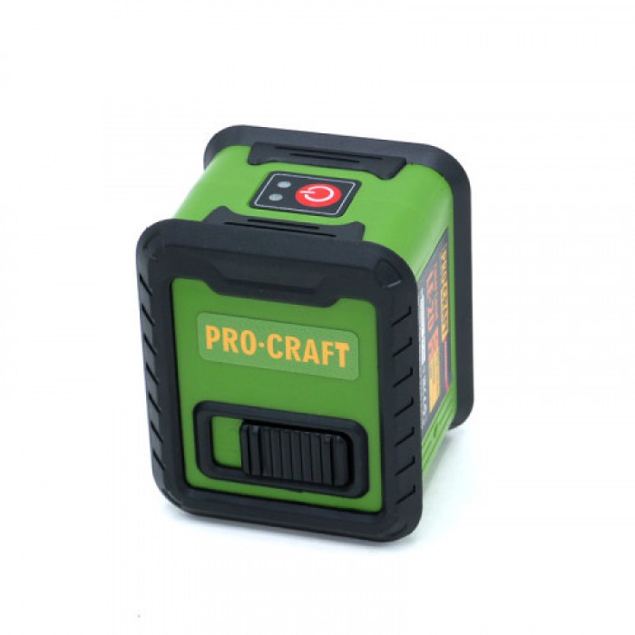 Лазерний рівень Procraft LE-2D, зелений промінь, робочий діапазон 10 м, 2 лінії, функція автовыравнивания