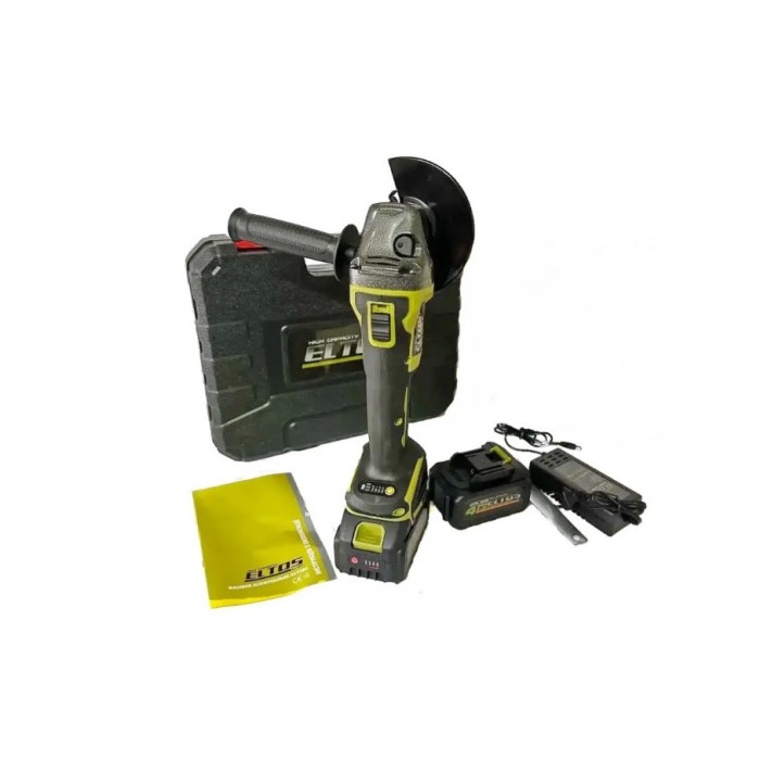 Машина углошлифовальная (болгарка) аккумуляторная Eltos МШУ-125/20 BL (бесщеточная, 20В, 4 Ач)