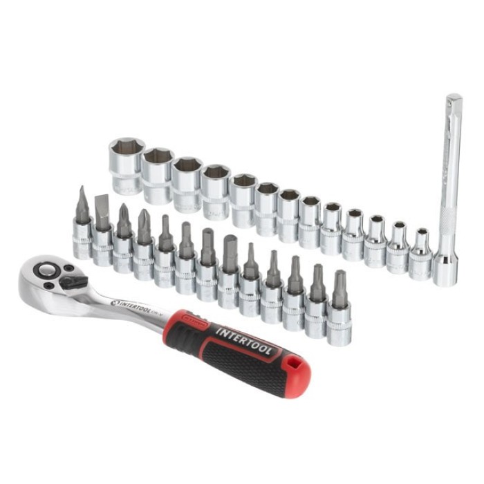 Набір головок INTERTOOL ET-8018, 1/4