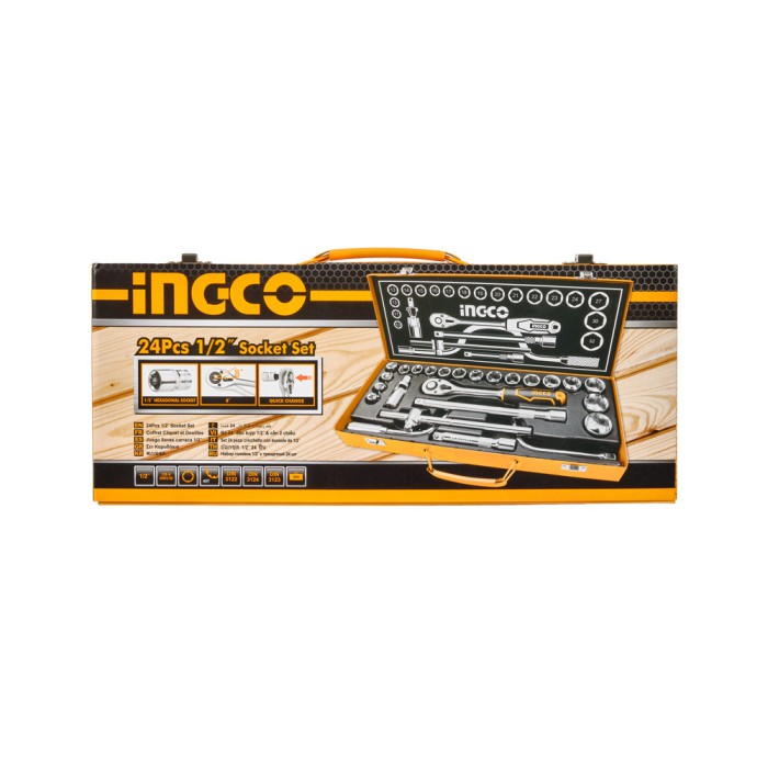 Набір головок торцевих з тріскачкою 1/2 