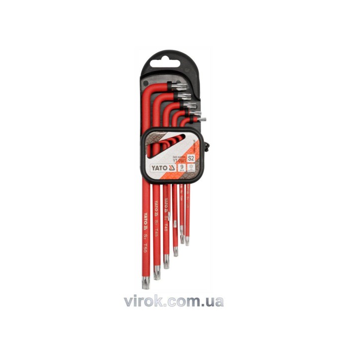 Набір ключів Torx Г-образних YATO YT-0563, Т10-Т50 9 шт