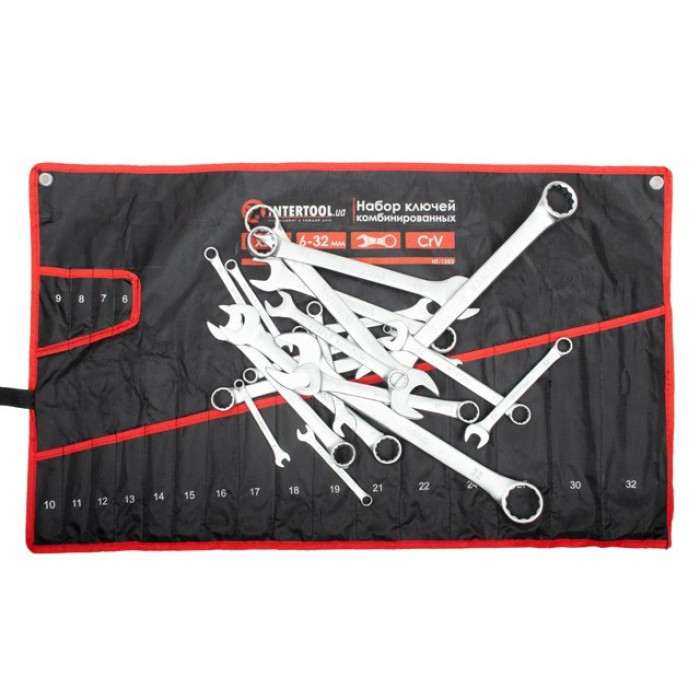 Набір ключів комбінованих 20ед., 6-32мм Cr-V INTERTOOL HT-1253