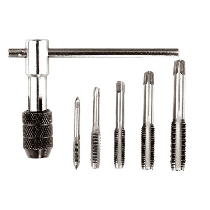 Набір мітчиків з Т-подібним держателем MasterTool 15-1406, 6 ел. (M4, M5, M6 M8, M10)