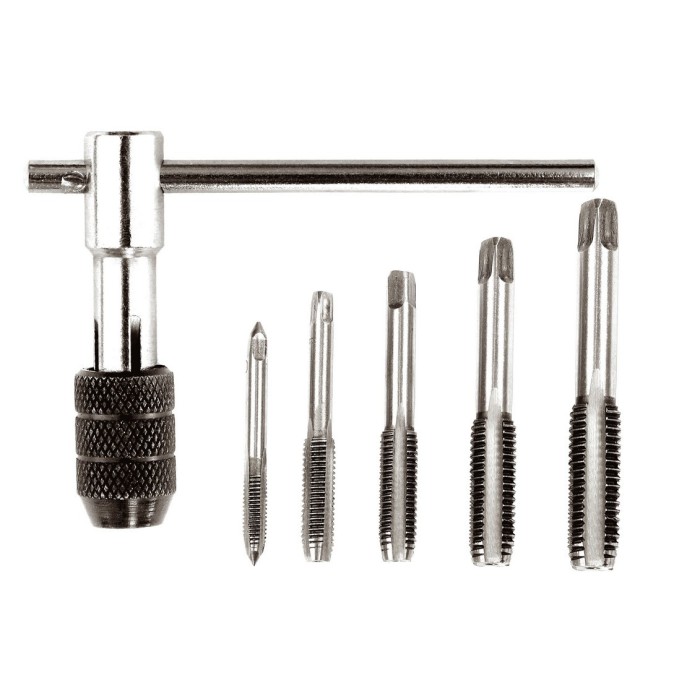 Набір мітчиків з Т-подібним держателем MasterTool 15-1406, 6 ел. (M4, M5, M6 M8, M10)