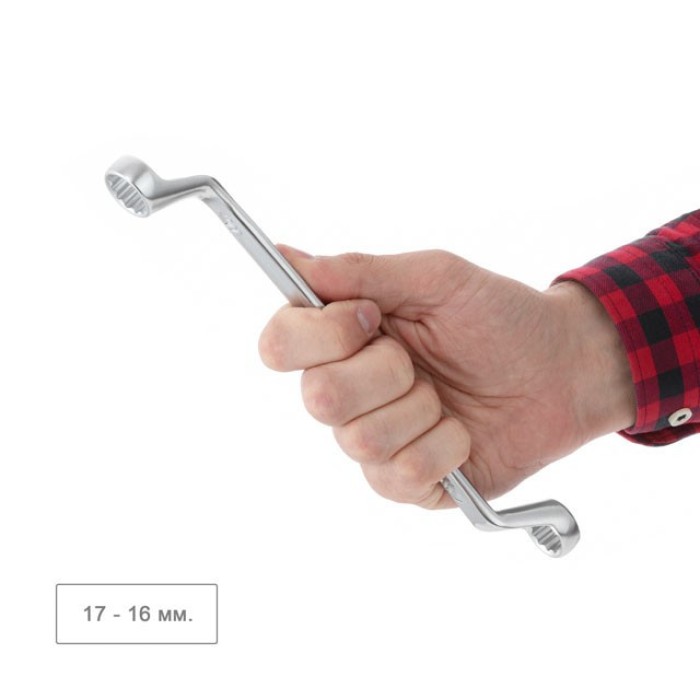 Набір накидних ключів INTERTOOL XT-1201, 6 шт. 6-17 мм Cr-V, покриття сатин-хром; PROF DIN3113