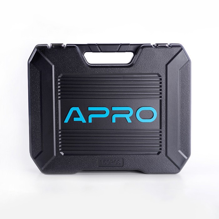 Набір насадок (інструментів) торцевих c тріскачкою CrV 1/4, 1/2 (90Т) (110 шт.) Apro