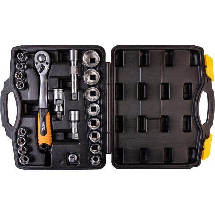 Набір насадок торцевих MASTERTOOL 78-4021-PF, PROFI CrV 1/2