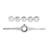 Набір плашок з держателем MasterTool 15-0406, 6 ел. (M4, M5, M6 M8, M10)