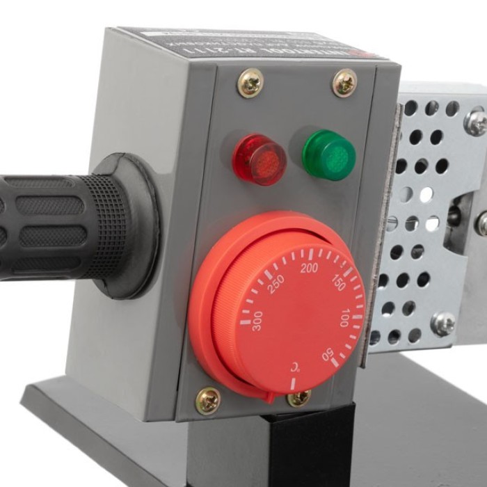 Паяльник для пластикових труб INTERTOOL RT-2111, 850 Вт, 0-300°C, насадки 20-63 мм, металевий кейс