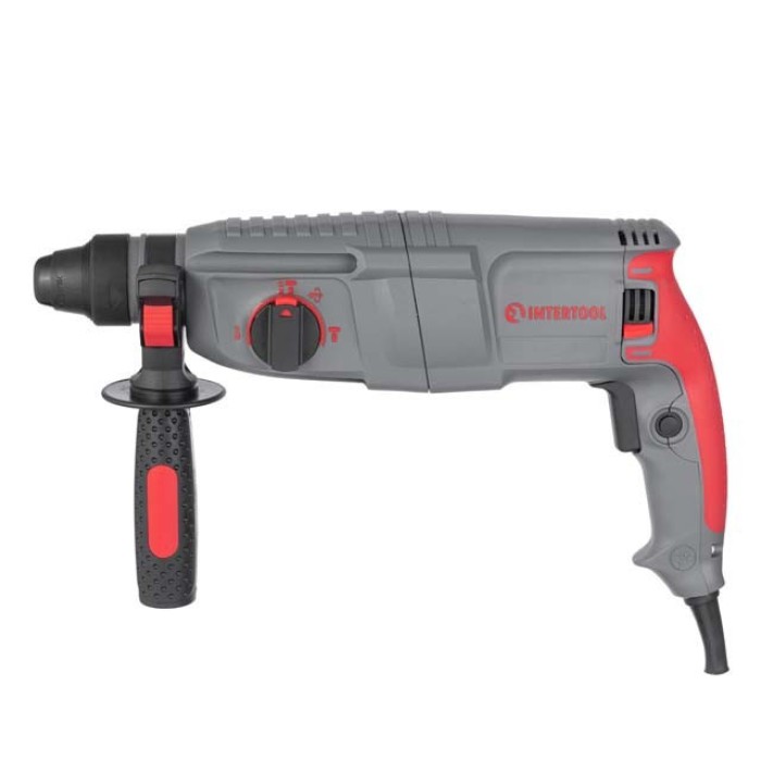 Перфоратор INTERTOOL DT-0180, SDS-plus 850 Вт, 0-900 об/мин, 0-4400 уд/мин, 3 режима, реверс, кейс