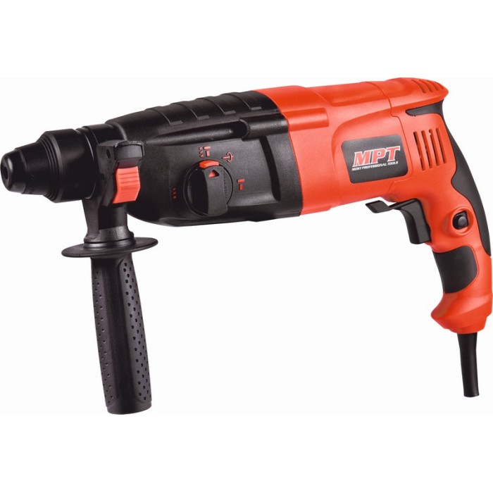 Перфоратор MPT MRHL2607 PROFI, SDS plus 26 мм, 800 Вт, 900 об/хв, 4850 уд/хв, 3 Дж, 3 режими