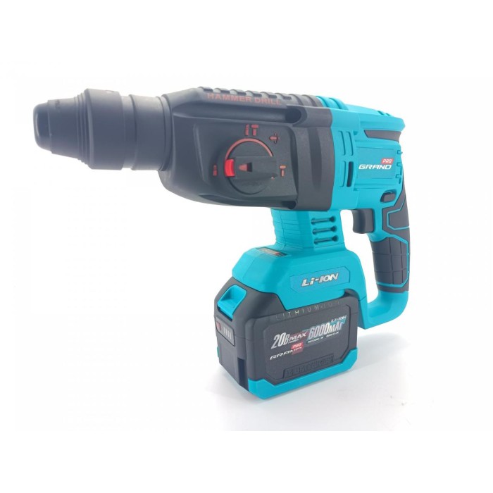 Перфоратор безщітковий акумуляторний Grand ПА-20/26BL (20 В, 6 А*год, кейс) Перфоратор безщітковий акумуляторний Grand ПА-20/26BL (20 В, 6 А*год, кейс)