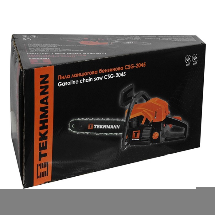 Пила бензинова Tekhmann CSG-2045, 2250 Вт, 3.1 л. с., 52 см3, бак 550 мл, шина 455 мм, праймер, легкий пуск