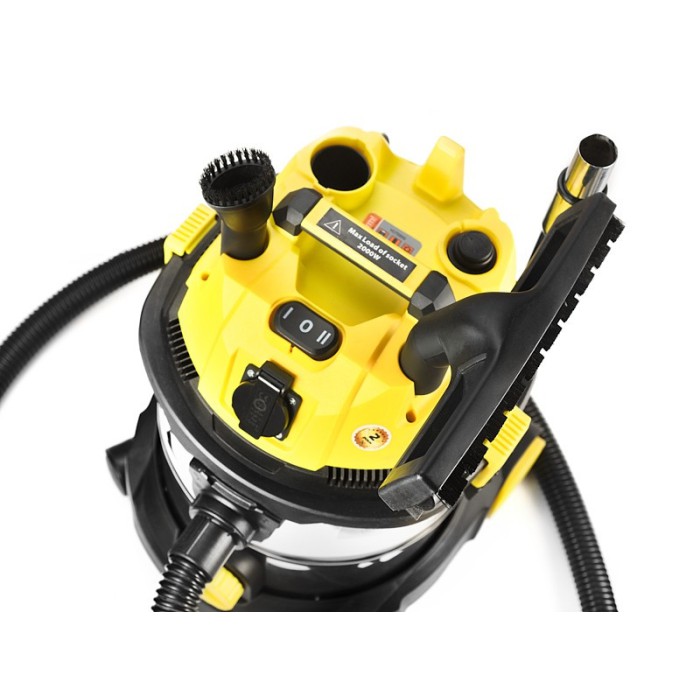 Промисловий пилосос Sturm VC7220Q, 20л, 1700 Вт, 19 кПа, насадки, вбудована розетка, повітряний піт