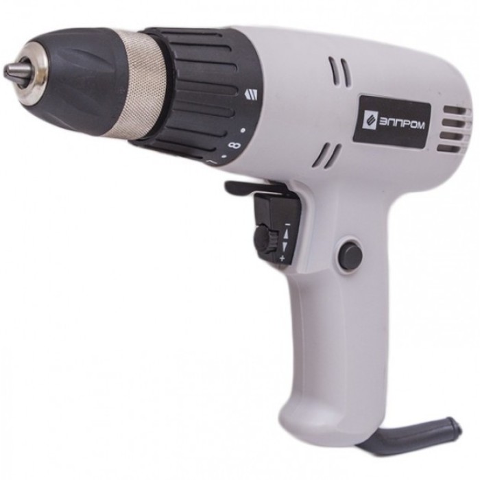 Мережевий шуруповерт Елпром ЕШС-800, 800 Вт, 750 об/хв, 8 ступенів затяжки, швидкозатискний патрон