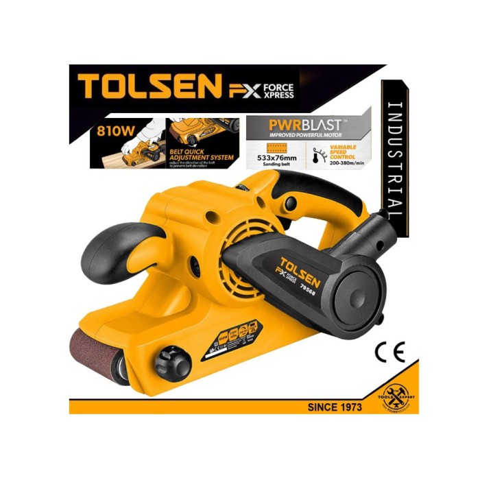 Шліфмашина стрічкова Tolsen Т-810 (810 Вт, 533х76 мм)